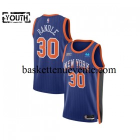 Maillot Basket New York Knicks Julius Randle 30 2023-2024 Nike City Edition Bleu Swingman - Enfant